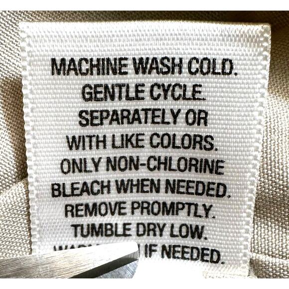 Converse One Star Men’s Long Sleeve Casual Button Up Shirt Top Pocket Beige M - Picture 10 of 10